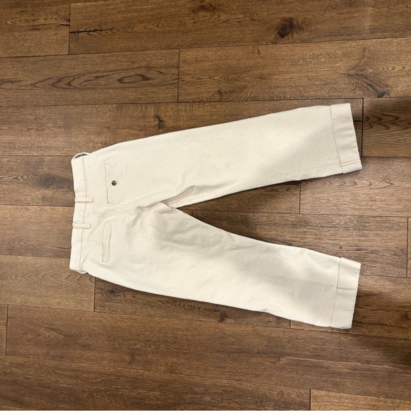 Banana Republic White Mid-Rise Cropped Cuffed Denim Pants – Size 26 - Picture 2 of 5